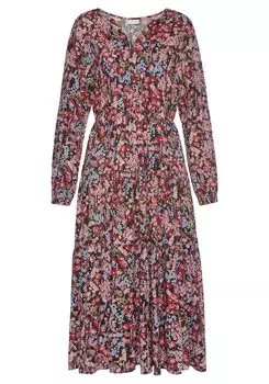 Платье LASCANA Maxi, цвет floral-bedruckt