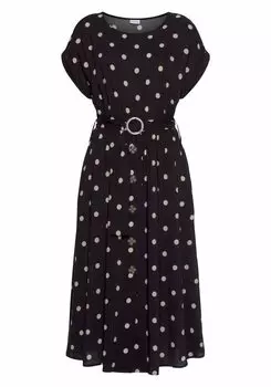 Платье LASCANA Midi, черный
