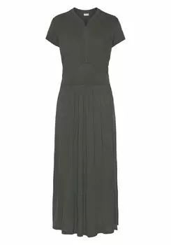 Платье LASCANA Midi, темно-зеленый