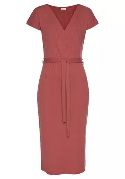 Платье Lascana, оранжево-красный