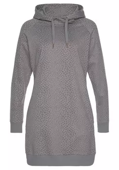 Платье Lascana, серо-коричневый/графит