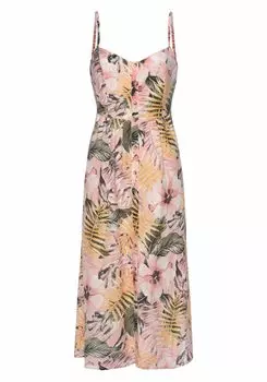 Платье LASCANA Sommer, цвет apricot-bedruckt