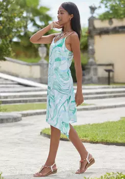 Платье LASCANA Spaghetti, синий