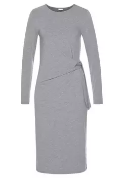 Платье LASCANA Strick, цвет dunkelgrau-meliert