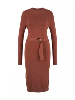 Платье LASCANA Strick, коричневый