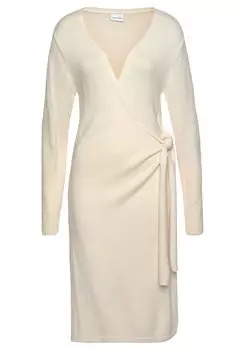 Платье LASCANA Strick, кремовый