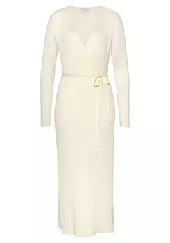 Платье LASCANA Strick, кремовый