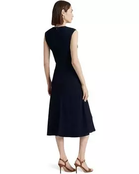 Платье LAUREN Ralph Lauren Bubble Crepe Cap-Sleeve Dress, цвет Lighthouse Navy