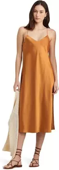 Платье LAUREN Ralph Lauren Charmeuse Slip Dress, цвет Argan Bronze