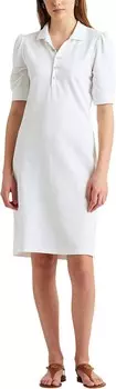 Платье LAUREN Ralph Lauren Collared Shift Dress, белый