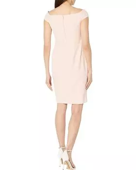 Платье LAUREN Ralph Lauren Crepe Off-the-Shoulder Dress, цвет Pale Pink