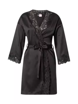 Платье Lauren Ralph Lauren Dressing Gown SIGNATURE SATIN, черный