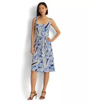 Платье LAUREN Ralph Lauren, Floral Crepe Sleeveless Dress