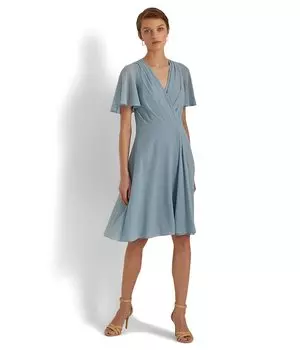 Платье LAUREN Ralph Lauren, Flutter-Sleeve Georgette Dress