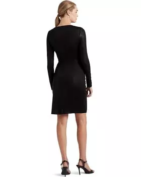 Платье LAUREN Ralph Lauren Foil-Print Jersey Dress, цвет Polo Black