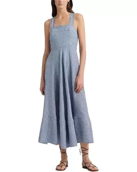 Платье LAUREN Ralph Lauren Pinstripe Linen Sleeveless, цвет Blue/White