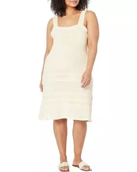 Платье LAUREN Ralph Lauren Plus Size Striped Knit Sleeveless, цвет Mascarpone Cream