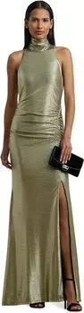 Платье Lauren Ralph Lauren Retleah-Sleeveless-Gown, цвет Olive Grove/Gold Foil