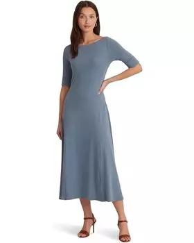 Платье LAUREN Ralph Lauren Stretch Cotton Midi, цвет Pale Azure