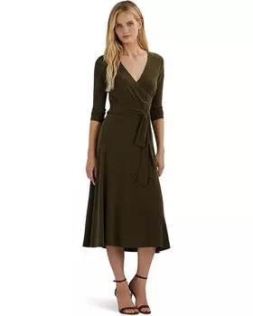 Платье Lauren Ralph Lauren Surplice Jersey Dress, цвет Botanic Green