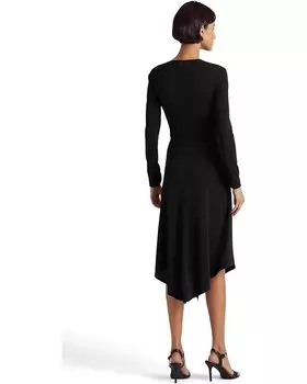 Платье LAUREN Ralph Lauren Twist-Front Jersey Dress, цвет Polo Black