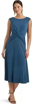 Платье LAUREN Ralph Lauren Twist-Front Jersey Dress, цвет Indigo Dusk