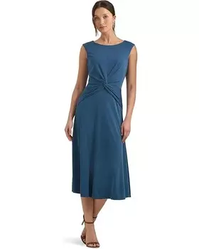 Платье Lauren Ralph Lauren Twist-Front Jersey Dress, цвет Indigo Dusk
