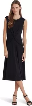 Платье Lauren Ralph Lauren Twist Front Jersey Dress, черный