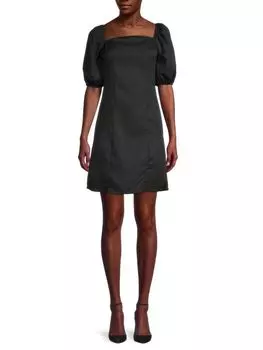 Платье Lea &amp; Viola трапециевидной формы с пышными рукавами, черный