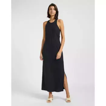 Платье Lee Rib sleeveless long, черный
