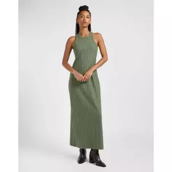 Платье Lee Rib sleeveless long, зеленый