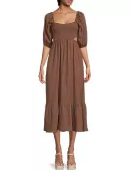 Платье Leighton Caara с вырезами, коричневый