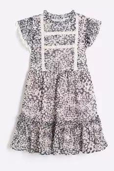 Платье леопардовое шифоновое для девочек River Island, белый