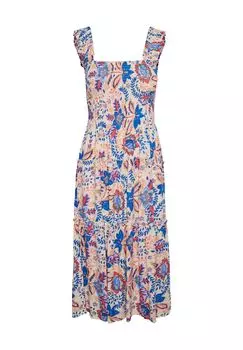 Платье летнее, длина 3/4, с цветочным принтом, женское VERO MODA, цвет Silver