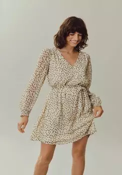 Платье летнее Falia Smock V-Neck L S-Noos VILA, цвет birch aop nori