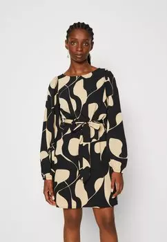 Платье летнее Lydia Ls Short Vero Moda, цвет black/lina
