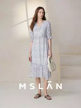 Платье летнее Mslan во французском стиле, зеленый