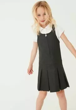 Платье летнее Zip Front School Pinafore Slim Fit Next, цвет grey