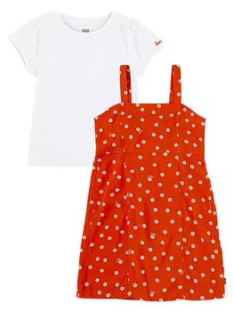 Платье Levi's Kids 2tlg Outfit, красный