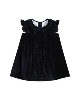 Платье Lil Cactus Velour с рукавами-крылышками, синий