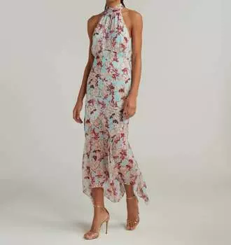 Платье Lila цвета шелковицы Saloni, цвет mulberry