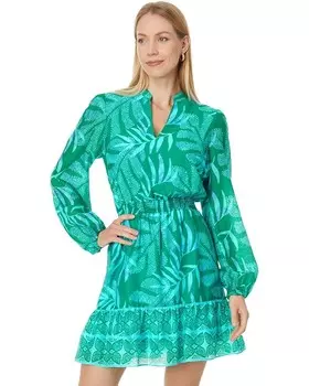 Платье Lilly Pulitzer Axton Dress, цвет Fiddle Leaf Green Its A Jungle Out There Engineered Woven Dress