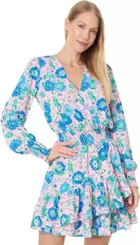 Платье Lilly Pulitzer Cristiana Long Sleeve Stretch Dress, цвет Conch Shell Pink Rumor Has It
