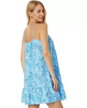 Платье Lilly Pulitzer Jaydan Linen Dress, цвет Amalfi Blue By The Seashore