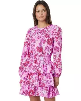 Платье Lilly Pulitzer Khloey Long Sleeve Cotton, цвет Lilac Thistle In The Wild Flowers