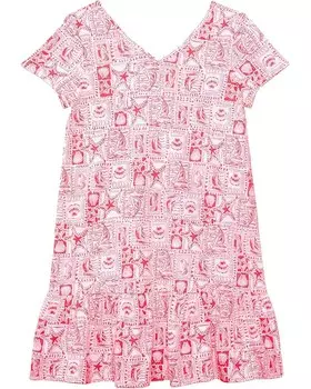 Платье Lilly Pulitzer Kids Mini Camilla Short Sleeve(Toddler/Little Kids/Big Kids), цвет Mizner Red Seaside Harbour
