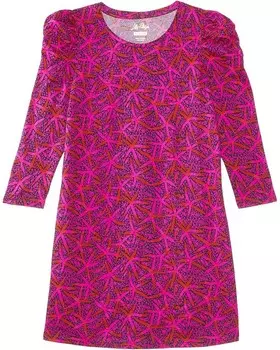 Платье Lilly Pulitzer Kids Mini Steffie Dress, цвет Passion Fruit Pink Star Searching