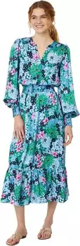 Платье Lilly Pulitzer Loubella Long Sleeve Flor, цвет Multi Soiree All Day
