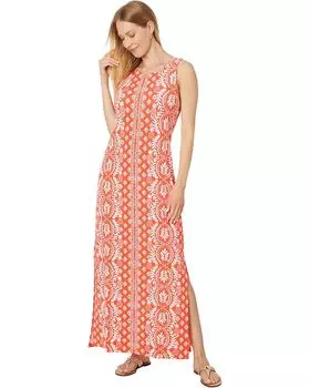 Платье Lilly Pulitzer Ulla Maxi Dress, цвет Flamingo Feather Harbour View Engineered Knit Dress