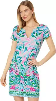 Платье Lilly Pulitzer UPF 50+ Sophiletta Dress, цвет Water Lilly Green Leaf Me In Paradise